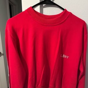 NWT RED LALA ANTHONY SWEATSHIRT ZIPPER IN THE BACK. SIZE MEDIUM.